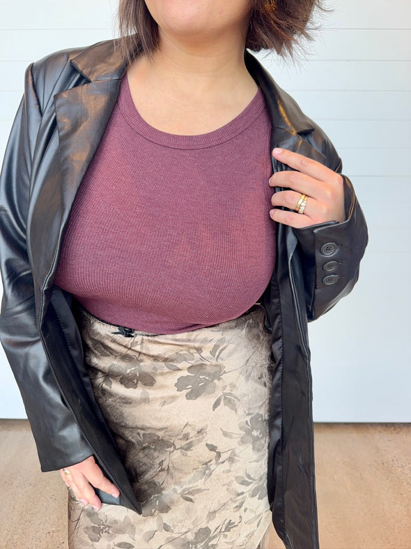 The Melissa Leather Blazer