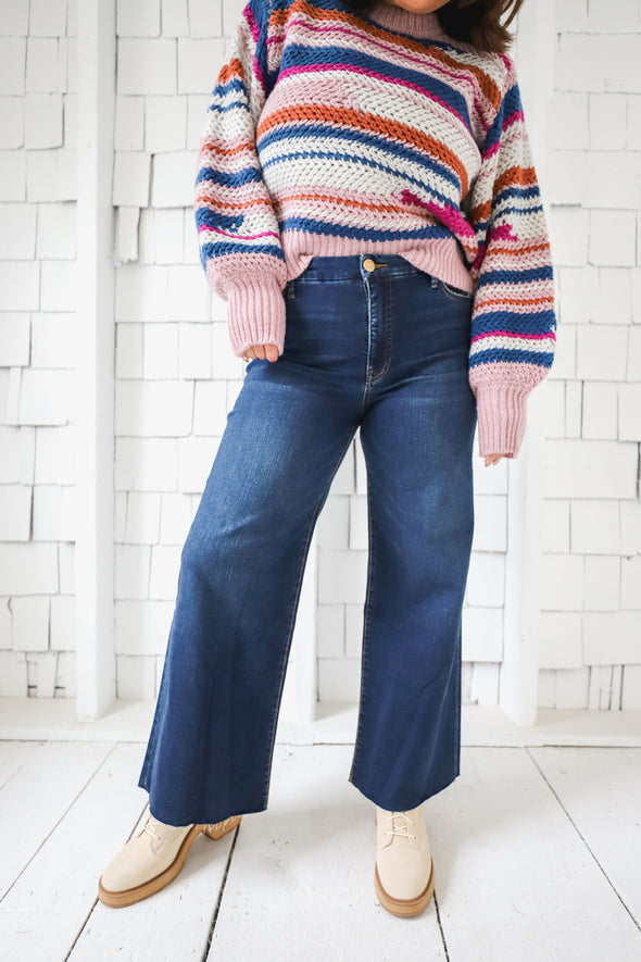 The Meg High Rise Wide Leg Jeans - Exhibited