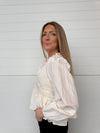 The Chandelle Button Down Lace Detail Blouse