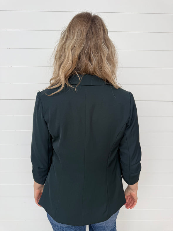 The Valentina Ruched Sleeve Blazer