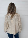 The Anais Cable Knit Button Up Cardigan