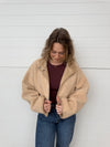 The Brea Suede Lined Sherpa Jacket