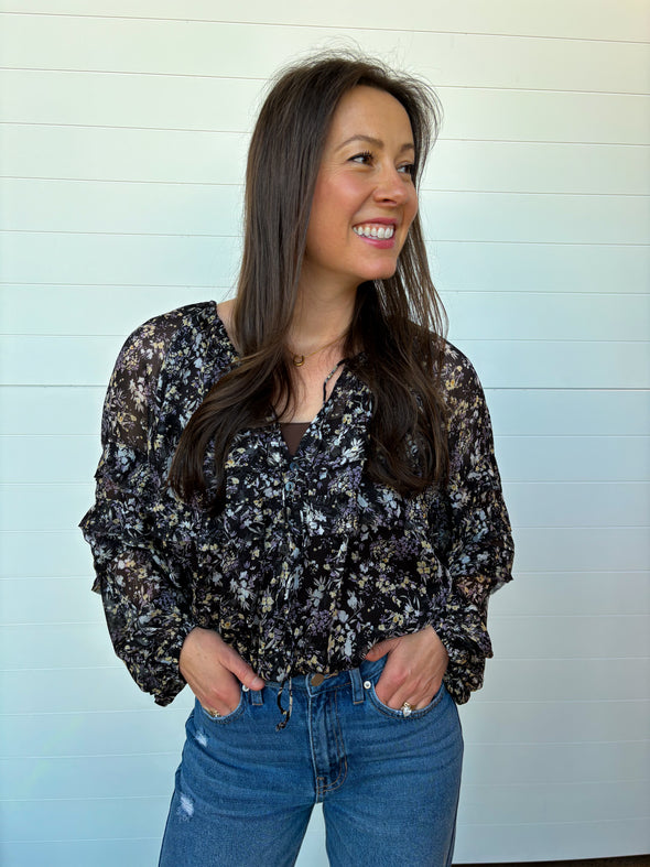 The Florence Floral Cropped Blouse