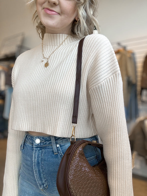 The Nina Woven Shoulder Bag