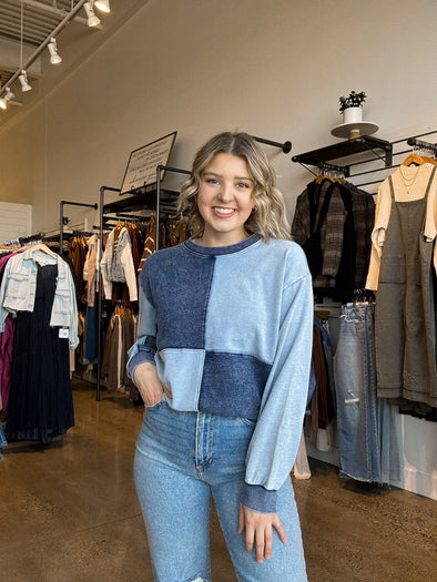 The Fair + Square Denim Sweatshirt