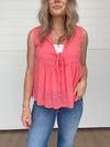 The Scottie Bow Tie Front Sleeveless Blouse