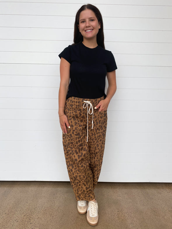 The Nyssa Leopard Print Barrel Pants