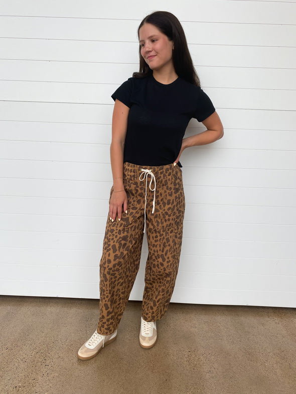 The Nyssa Leopard Print Barrel Pants