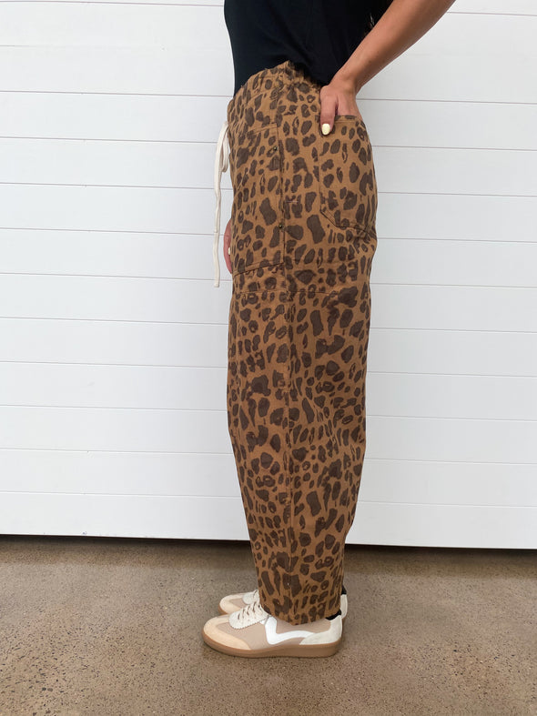The Nyssa Leopard Print Barrel Pants