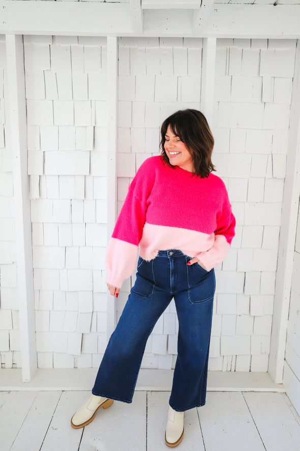 The Bella Color Blocked Sweater