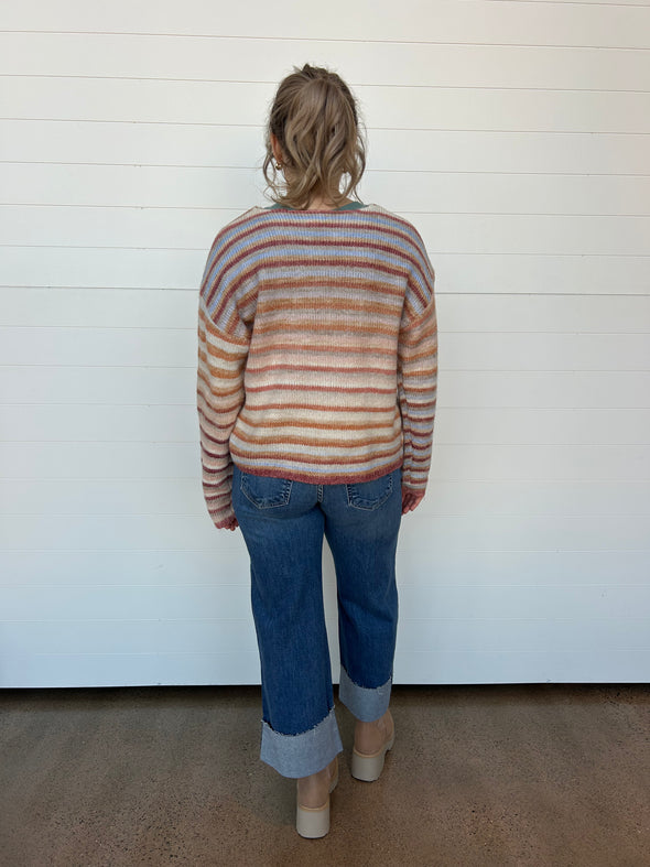 The Cecelia Scissor Cut Cuffed Wide Leg Jeans