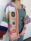 The Willa Patchwork Crochet Detail Cardigan