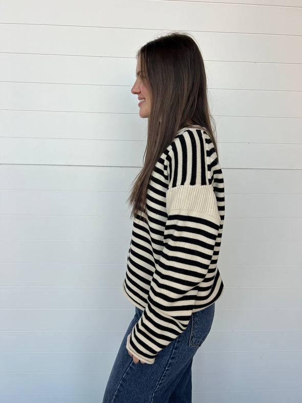 The Maya Striped Knit Sweater