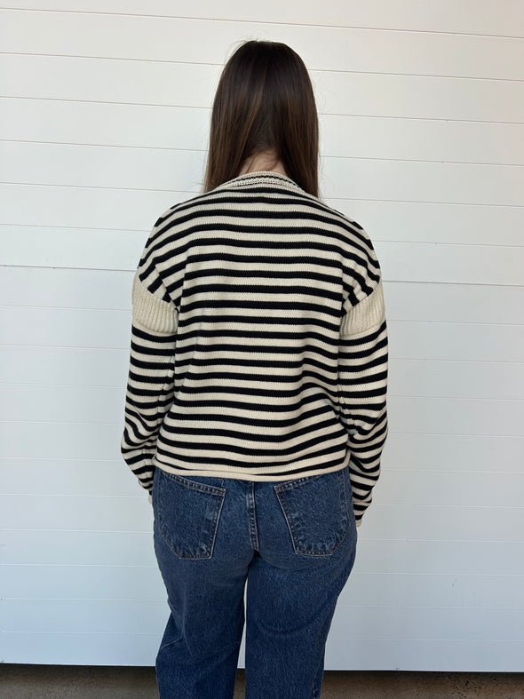 The Maya Striped Knit Sweater