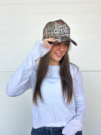 give god glory camo trucker hat
