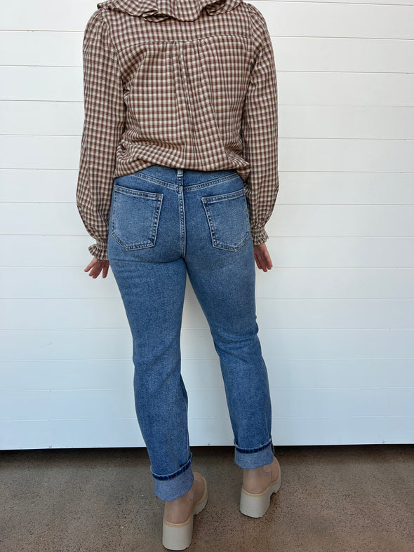 The Ellie Distressed Straight Leg Jeans