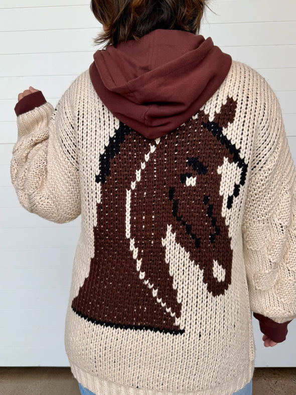 The Cheyenne Horse Cardigan