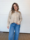 The Kelsey Striped Button Up Sweater