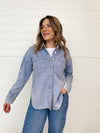 The Victoria Washed Knit Denim Shacket