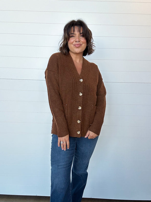 The Kailah Oversized Button Front Cardigan