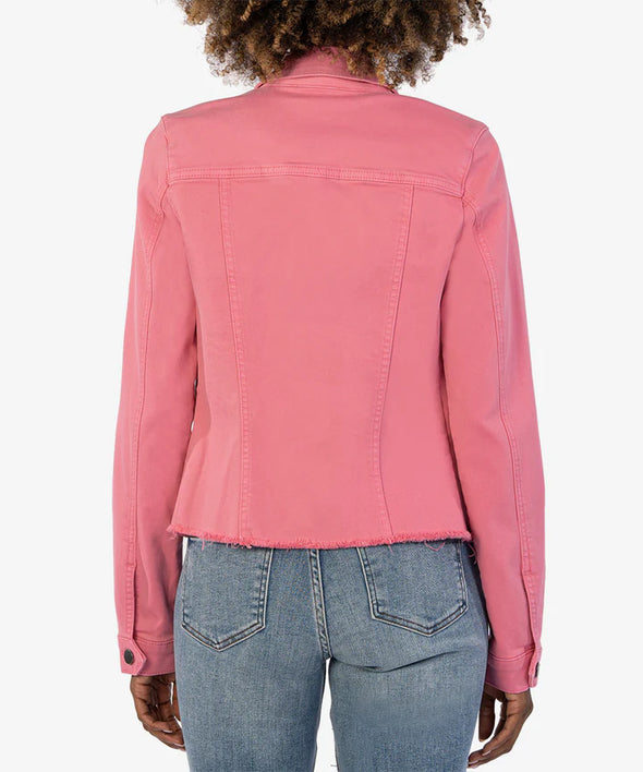 The Kara Classic Denim Jacket - Plush Pink