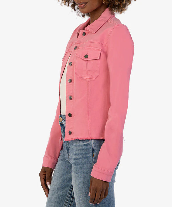 The Kara Classic Denim Jacket - Plush Pink