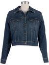 kut from the kloth julia crop denim jacket drop shoulder main wash