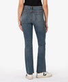 kut from the kloth stella high rise fabab flare jeans raw scissor cut hem medium wash debonairly