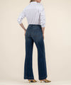 kut from the kloth jodi high rise wide leg dark wash denim seam detail