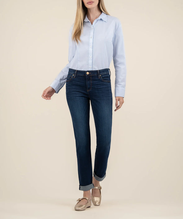 kut from the kloth catherine mid rise boyfriend jean abelia wash