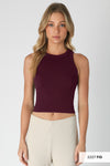 nikibiki wide ribbed seamless cropped tank top fig