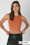 nikibiki lace high neck seamless crop top tank sunburn