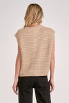 elan sleeveless button front sweater vest cardigan taupe