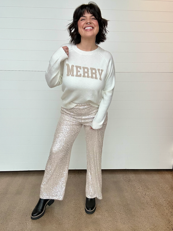 The Merry Metallic Sweater