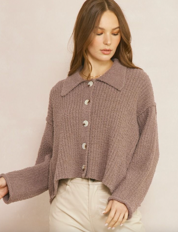 The Raegan Cropped Sweater Shacket