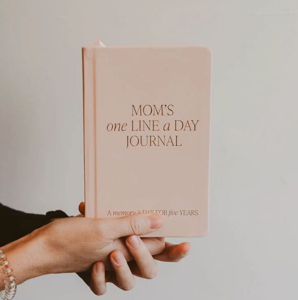 The Mom's One Line A Day Leather Journal