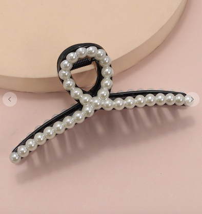 wall to wall pearl hair claw clip