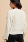 The Latacia Ribbed Bow Front Cardigan