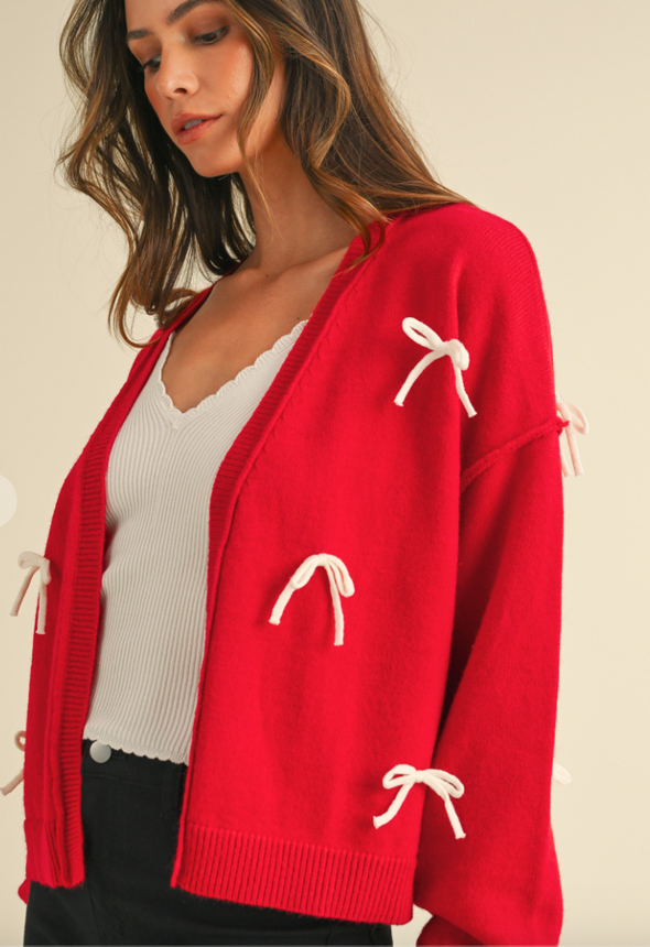 The Karli Bow Detail Cardigan