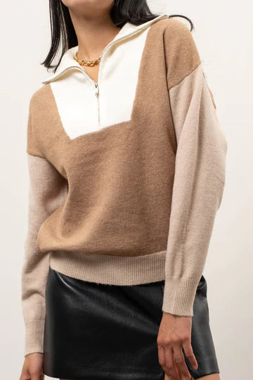 The Audrey Half Zip Sweater