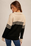 The Tory Collared Stripe Sweater