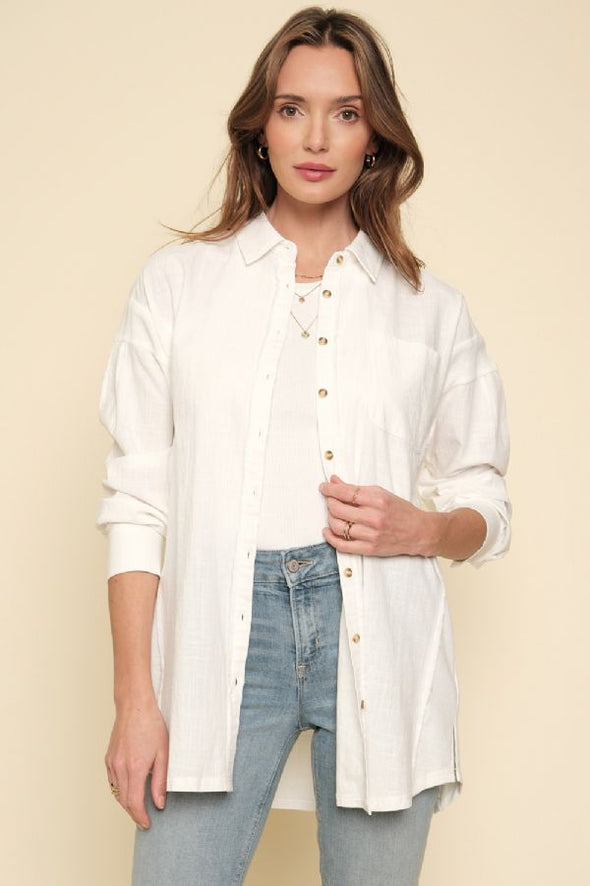 The Lydia Fringe Detail Button Up