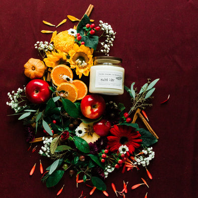 mulled cider palms psalms and prosecco candle silver tin soy hand poured candle