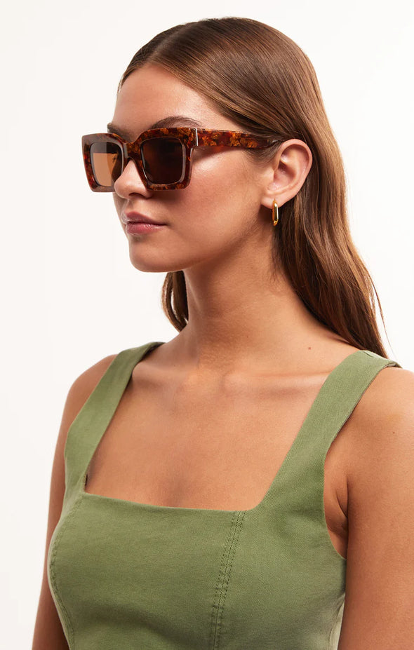 zsupply early riser sunglasses brown tortoise oversized square shape polarized lenses