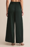 z supply isolde satin pant garland green high rise wide leg
