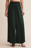 z supply isolde satin pant garland green high rise wide leg