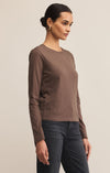 z supply modern slub long sleeve tee crewneck long sleeve slim fit basic layering top