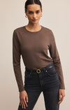 z supply modern slub long sleeve tee crewneck long sleeve slim fit basic layering top