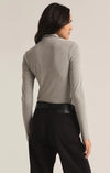 z supply lira turtle neck top basic long sleeve fitted fall winter layering essential classic heather grey