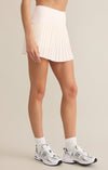 ZVK243421S z supply playing doubles skirt white pleated mini skort tennis skirt built in shorts high rise athleisure